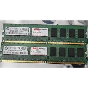 Wintec 4 GB Set 2 x 2 GB PC2-6400 DDR2 240-Pin ECC DIMM Desktop Memory